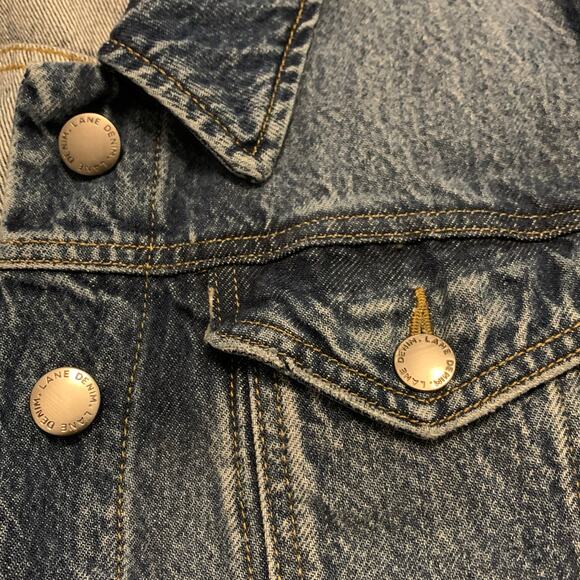 Lane Bryant NWT Womens Blue Denim Belted Trucker Jean Jacket Long Plus Size 18 - Picture 5 of 16